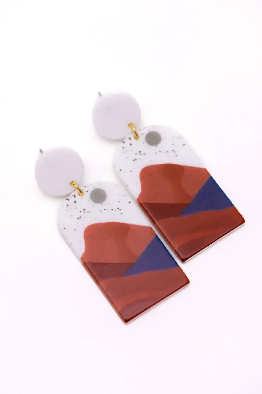 Drop Earrings with Animal Motifs -Women's Climb Every Mountain Earrings In White