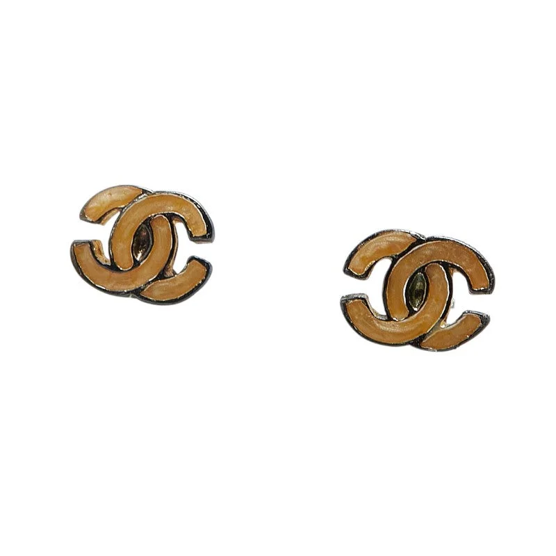 Drop Earrings for Office Wear -Chanel Coco Mark Metal Earrings