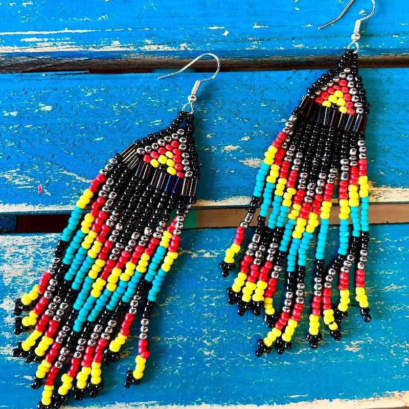 Small Drop Earrings for Delicate -Comanche Seed Beed Earrings