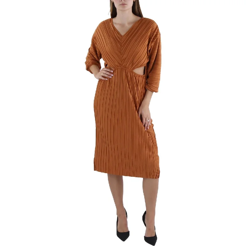 A-line Dresses for Flattering -French Connection Womens Pleated Knee Length Shift Dress