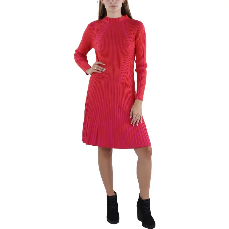 Birthday Dresses for Celebration -French Connection Womens Ribbed Above Knee Sweaterdress