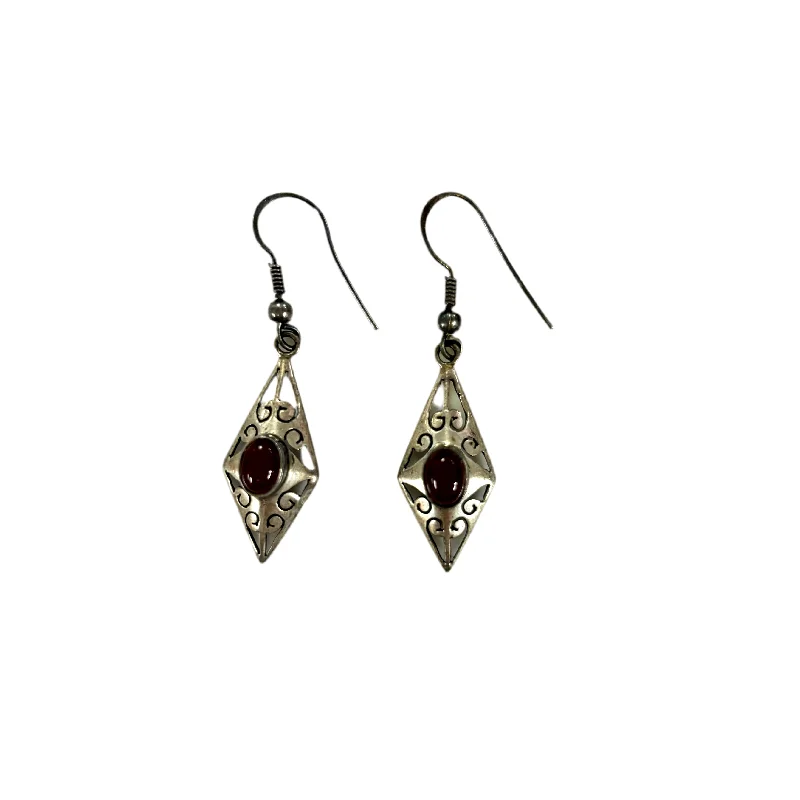 Drop Earrings with Star Motifs -Earrings Sterling Silver