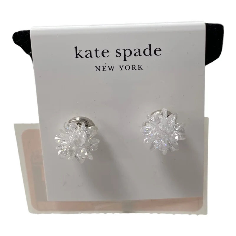 Drop Earrings with Filigree Work -Earrings Designer By Kate Spade In Clear