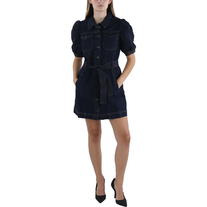 Fashionable Dresses for Style -French Connection Womens Denim Above Knee Shirtdress