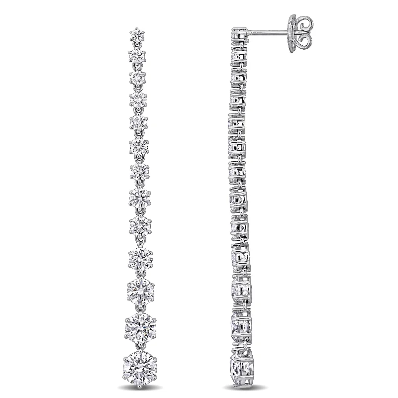 Large Drop Earrings for Statement -Created Forever by Miadora 5 1/3ct EF and White Lab Grown Diamond TW Earrings in 14k White Gold