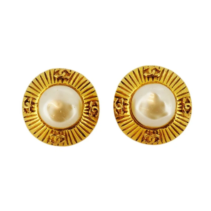 Drop Earrings for Wedding Ceremony -Chanel   Plating Clip Earrings (Pre-Owned)