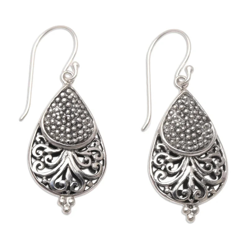 Long Drop Earrings for Dramatic -Novica Handmade Same Day Sterling Silver Dangle Earrings