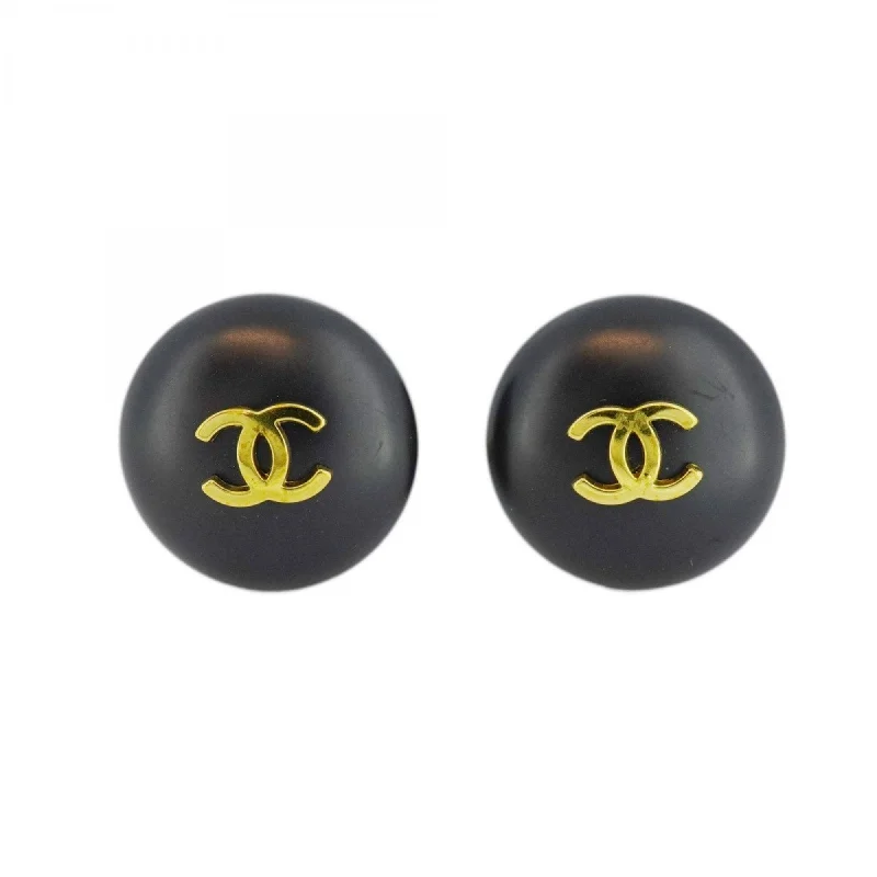 Screw Back Drop Earrings for Security -Chanel    Plating Plastic Clip Earrings (Pre-Owned)