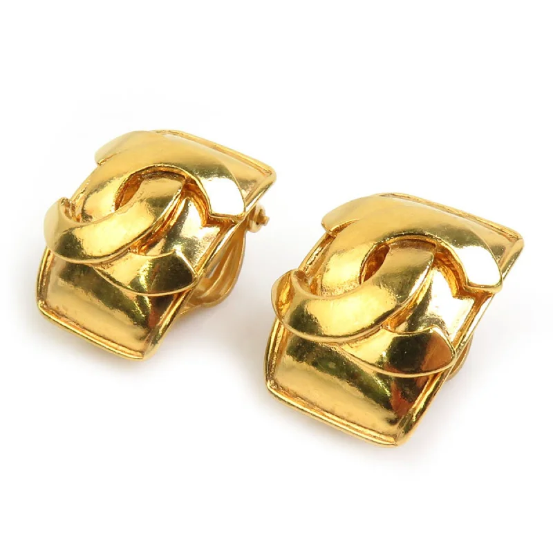 Drop Earrings with Knot Designs -Chanel  Metal Clip Earrings (Pre-Owned)