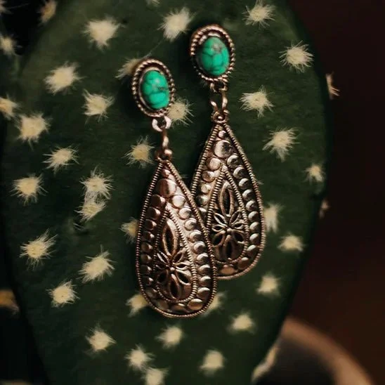 Punk Drop Earrings with Spikes -Odessa Rain Drop Earrings