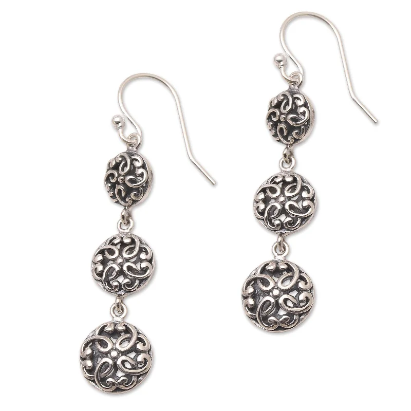 Nickel Free Drop Earrings for Safety -Novica Handmade Perfection In Nature Sterling Silver Dangle Earrings