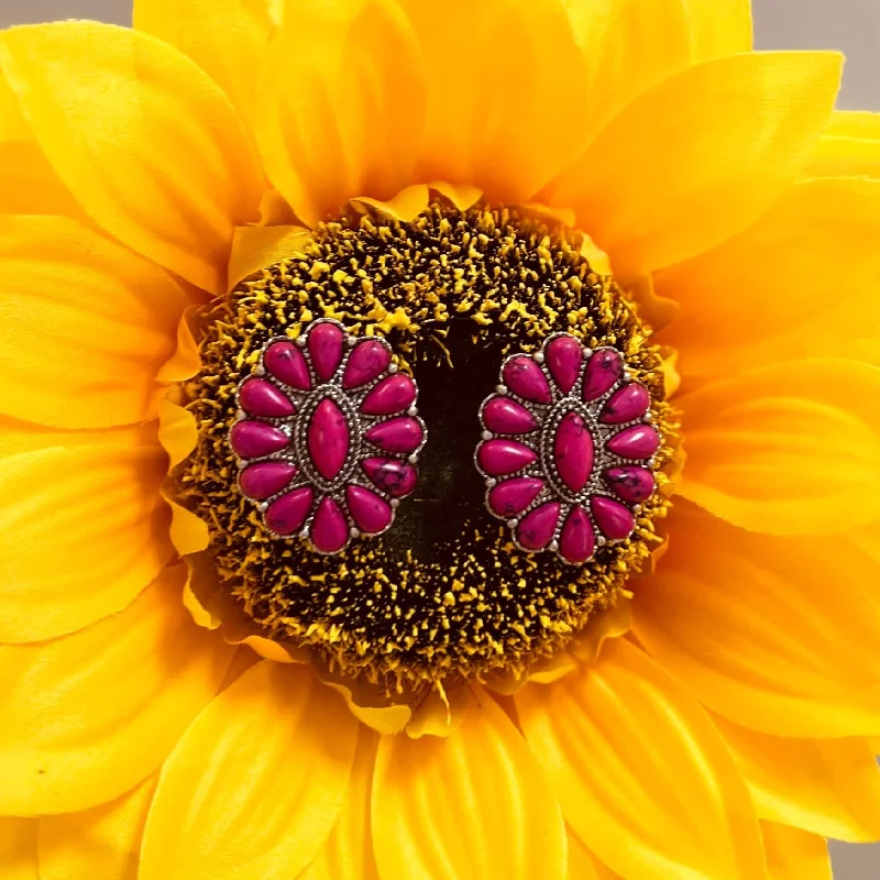 Drop Earrings with Etched Designs -Cooper Leigh Pink Squash Blossom Earrings