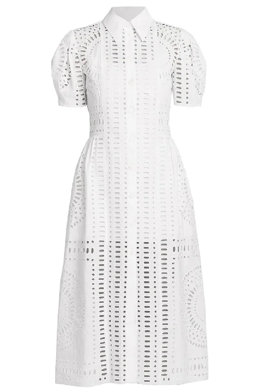 Wrap Dresses for Adjustable -Sangallo Lace Shirtdress