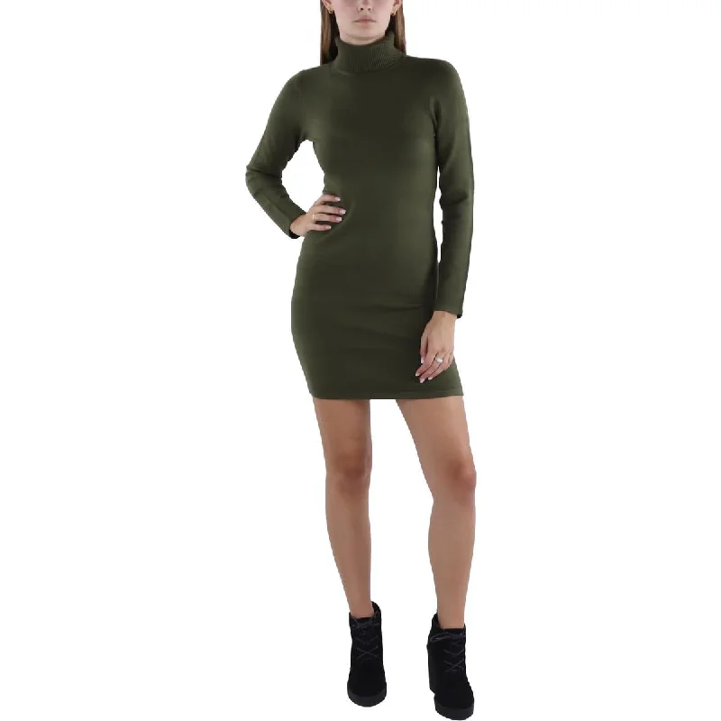 Off-shoulder Dresses for Feminine -French Connection Womens Ribbed Trim Above Knee Sweaterdress