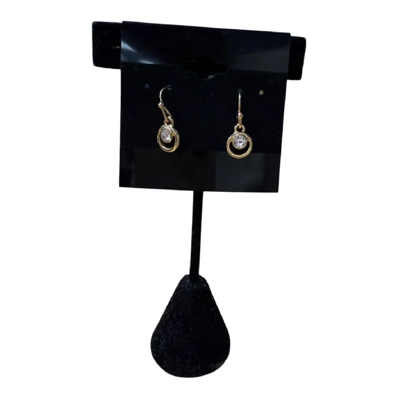 Push Back Drop Earrings for Convenience -Earrings Dangle/Drop  In Gold