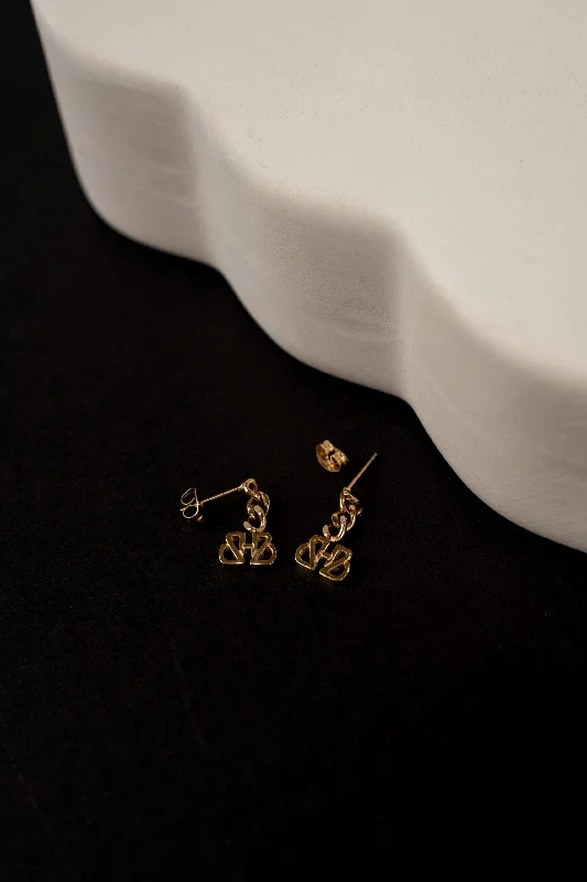 Tarnish Resistant Drop Earrings for Longevity -Charmé Earrings Collection DROP GOLD