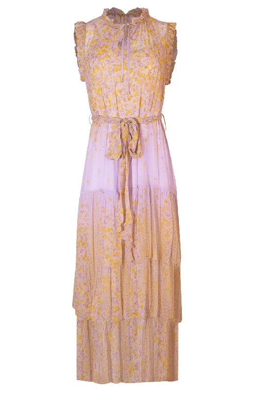 Indian Dresses with Intricacy -Christian Dress - Floral Mauve