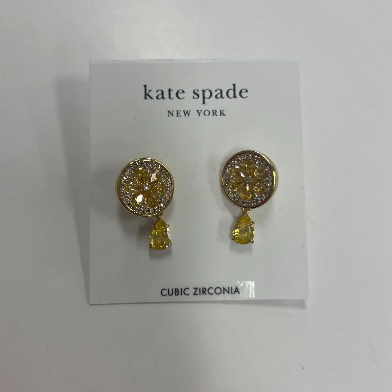 Drop Earrings with Hammered Finish -Earrings Designer By Kate Spade