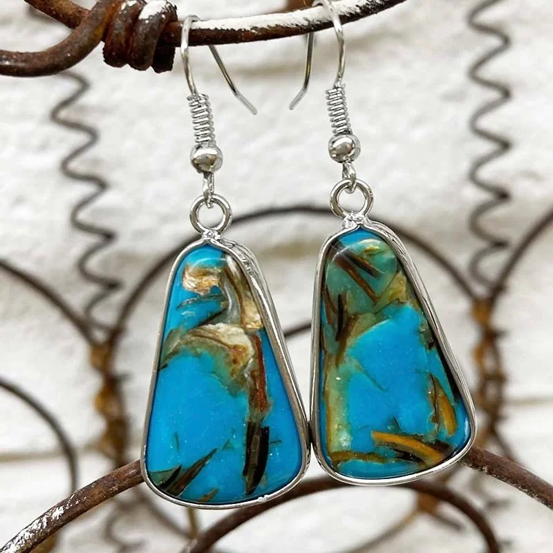 Drop Earrings for Engagement Party -Turquoise Tango Earrings