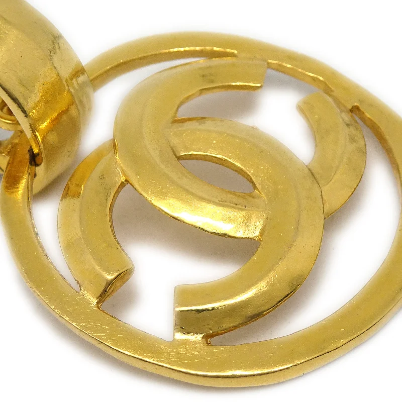 Drop Earrings for Formal Attire -Chanel 1996 Cutout CC Earrings Clip-On