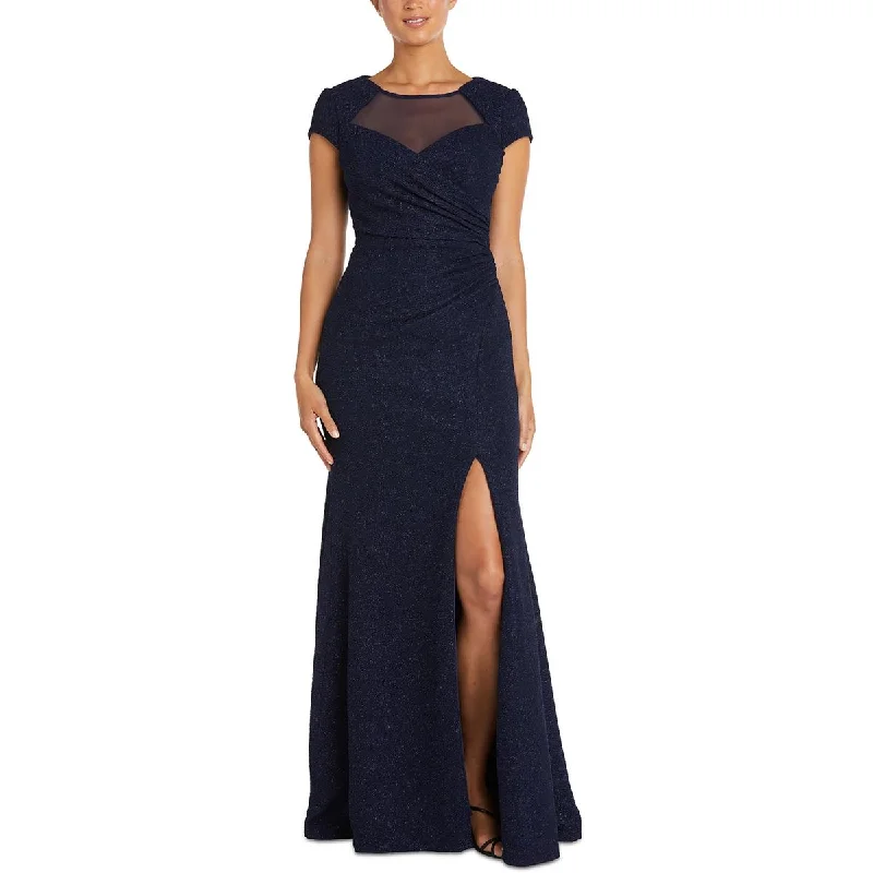 One-shoulder Dresses for Trendy -NW Nightway Womens Glitter Long Evening Dress