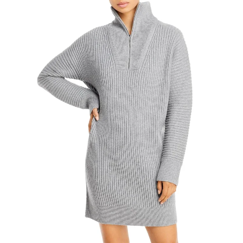 Office Dresses for Business -French Connection Womens Lana Ribbed 1/4 Zip Sweaterdress