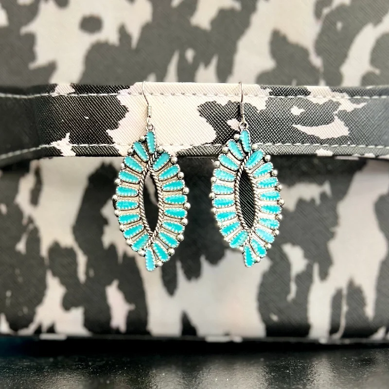 Bohemian Drop Earrings with Tassels -Cowgirl's Marquis Earrings