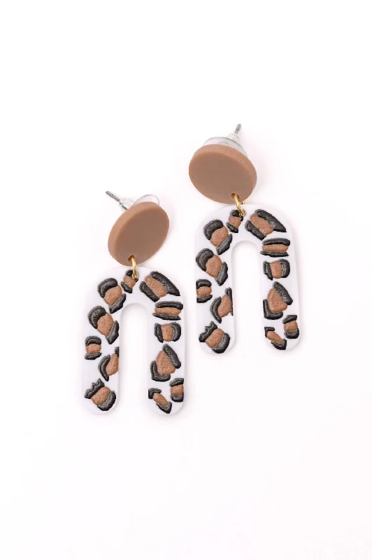 Drop Earrings for Wellness Routine -Open Arches Earrings In Brown