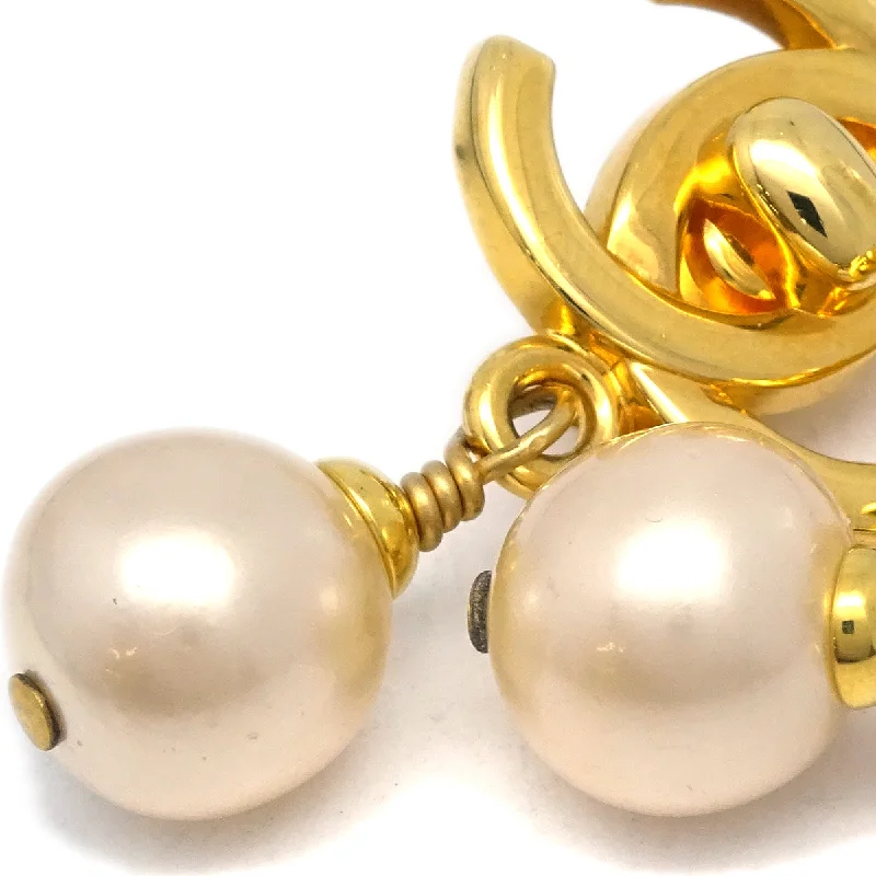 Drop Earrings with Matte Finish -Chanel Artificial Pearl Dangle Earrings 97P