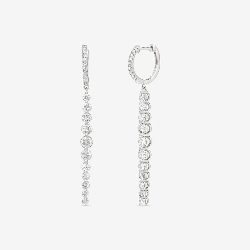 Drop Earrings with Enamel Coating -Ina Mar 18K White Gold Diamond 2.00ct.twd Drop Earrings AER-14725