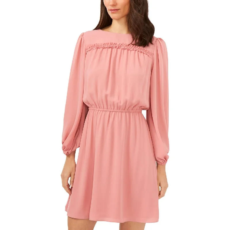 Formal Dresses for Occasions -MSK Womens Chiffon Blouson Mini Dress