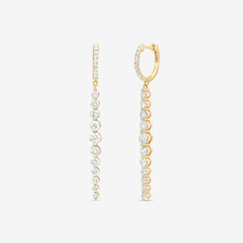 Drop Earrings for Prom Night -Ina Mar 18K Yellow Gold Diamond 2.00ct.twd. Drop Earrings AER-14725-Y