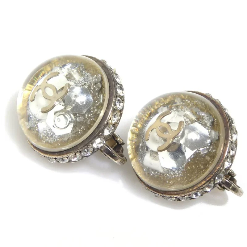 Drop Earrings for Yoga Session -Chanel    Metal Resin Clip Earrings (Pre-Owned)