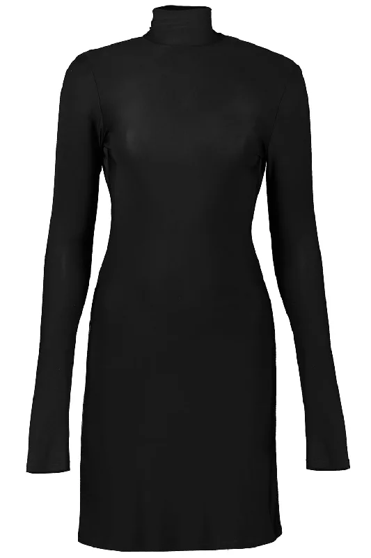 Resort Dresses for Vacation -Long Sleeve High Neck Dress