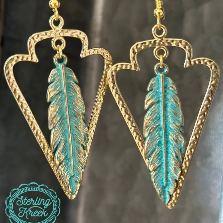 Gold Drop Earrings for Women -Down The River Earrings