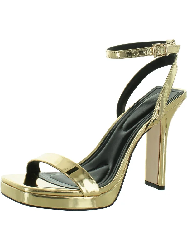 Comfortable sandals for women with elastic straps and lightweight construction for ease-Adonia Womens Iridescent Heels