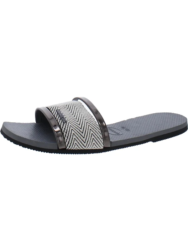 Casual sandals for women with flat soles and adjustable straps for easy wear-Alpargatas Slides Womens Slip On Flat Slide Sandals