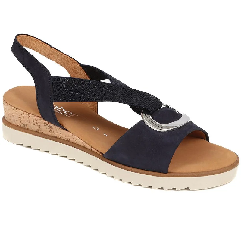 Comfortable sandals for women with cross-over straps and padded footbed for support-Chunky Leather Sandals  - GAB39509 / 325 075