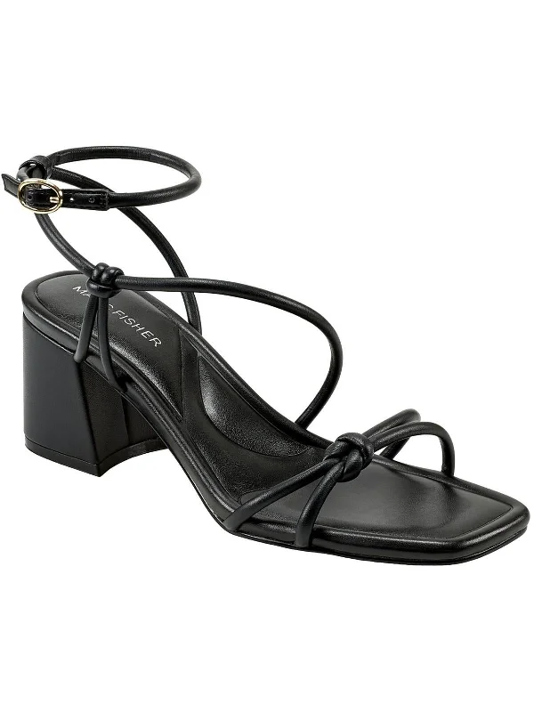 Slip-on sandals for women with adjustable straps and flexible material for comfort-Gurion Womens Faux Leather Strappy Slingback Sandals