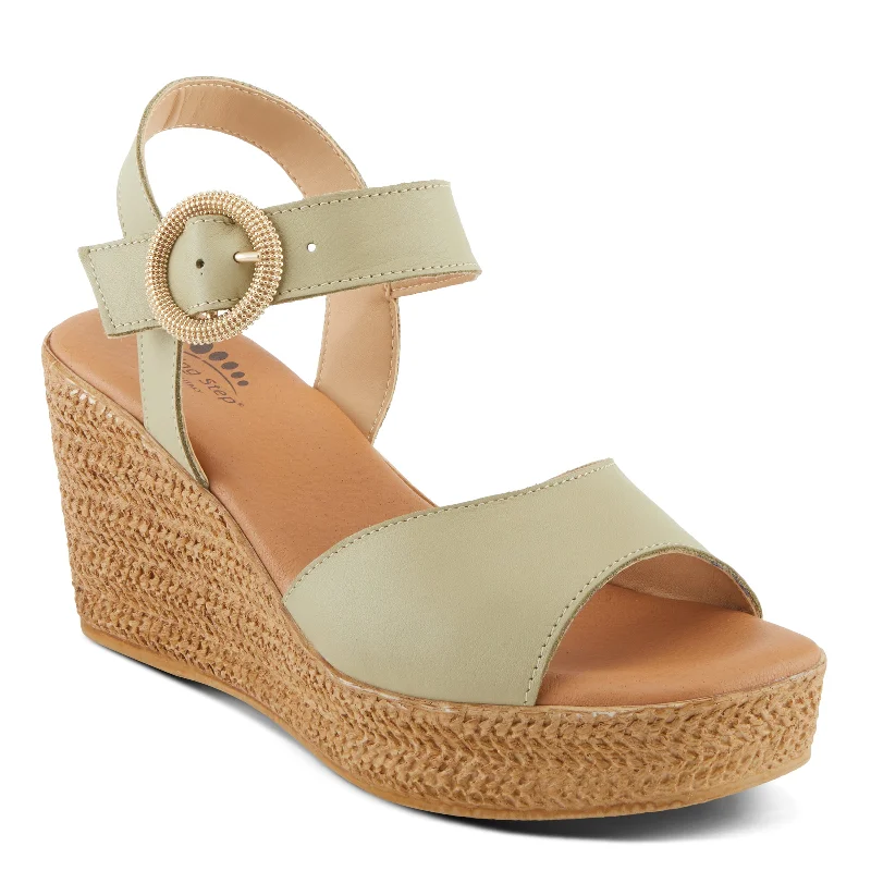 Casual sandals for women with cork footbed and crisscross strap design for style-SPRING STEP ISOLA SANDALS