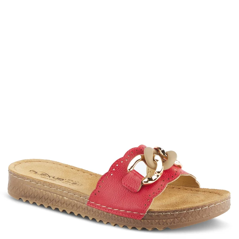 Casual sandals for women with cork footbed and supportive straps for comfort-FLEXUS JANEY SLIDE SANDALS