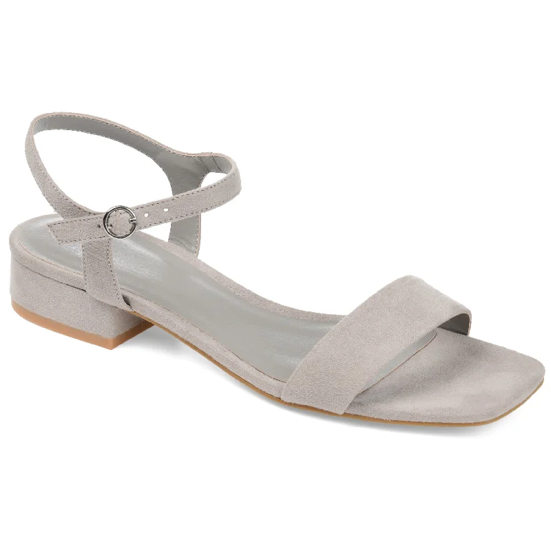 Fashionable sandals for women with ankle straps and chic metallic finishes-Journee Collection Women's Beyla Sandals