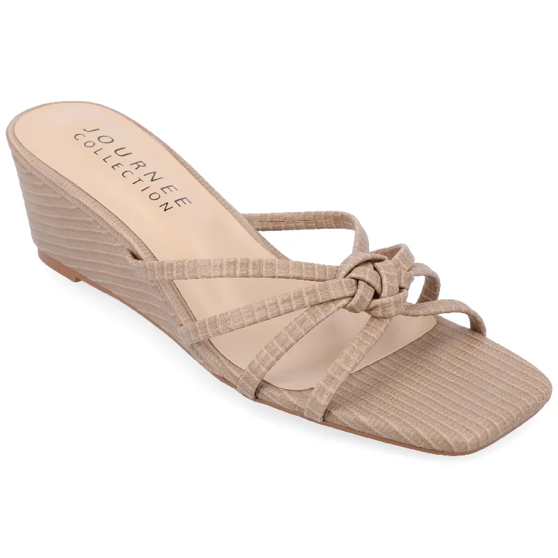 Comfortable sandals for women with Velcro straps and cushioned sole for everyday wear-Journee Collection Women's Blayke Wedge Sandals