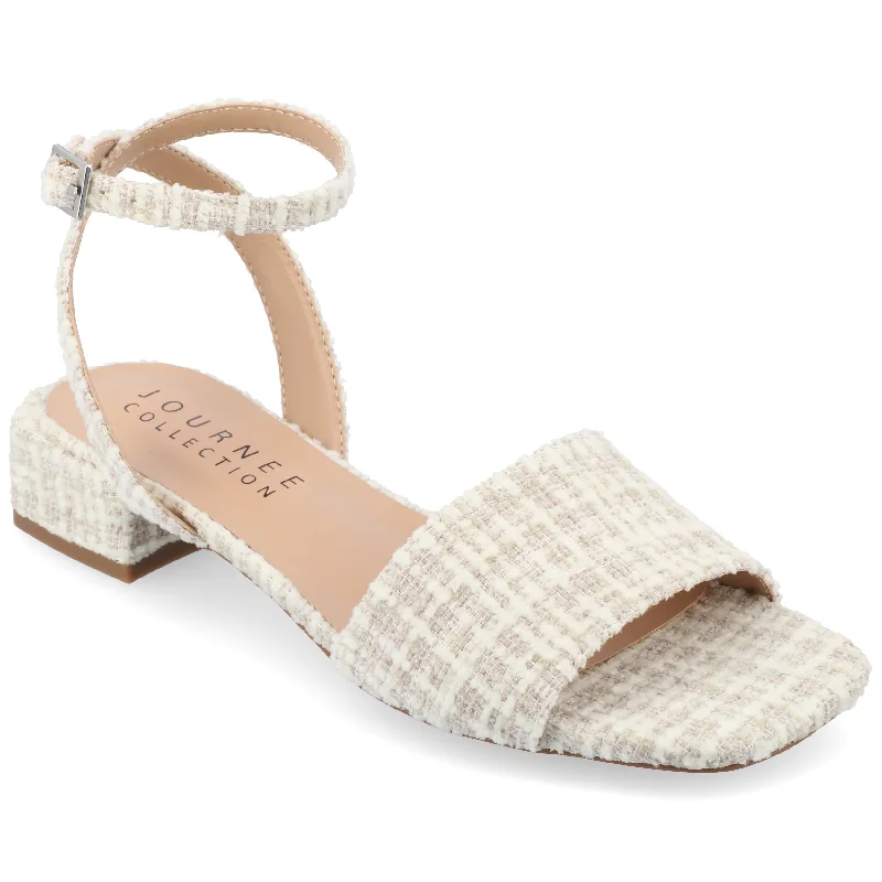 Comfortable sandals for women with soft cork footbed and rubber outsole-Journee Collection Women's Tru Comfort Foam Adleey Sandals