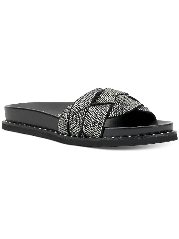 Casual sandals for men with comfortable leather material and lightweight feel-Kevind Womens Slip On Flat Slide Sandals