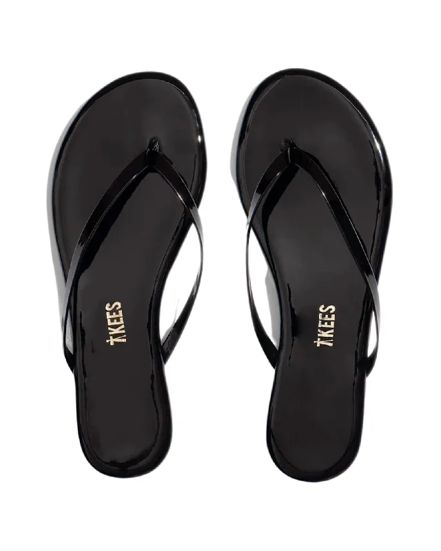 Fashionable sandals for men with athletic-inspired design and lightweight feel-Lily Sandals In Black Gloss