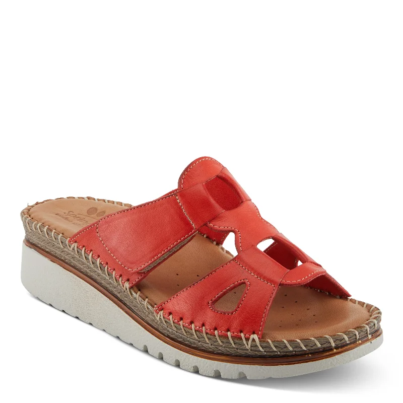 Comfortable sandals for women with Velcro straps and cushioned sole for everyday wear-SPRING STEP MONTERA SANDALS