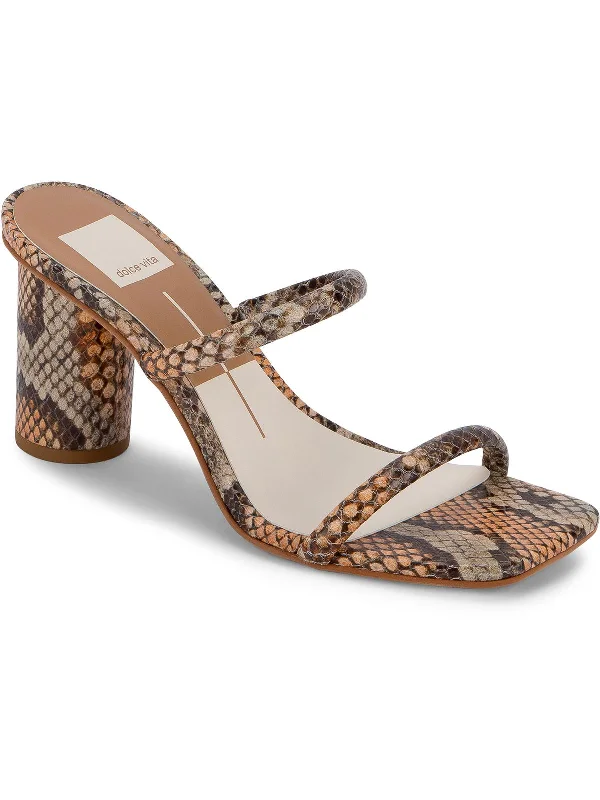 tan multi snake print leather