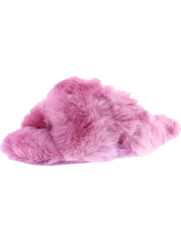 hot pink tie dye faux fur