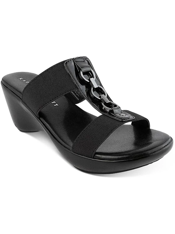 Casual sandals for women with wide straps and flat sole for relaxed fit-Pimaa Womens Slip On Wedge Wedge Sandals